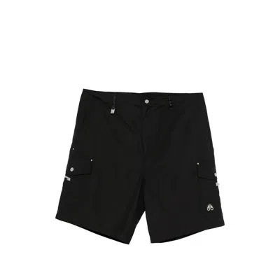 Moose Knuckles Pocket Cargo Shorts In Black