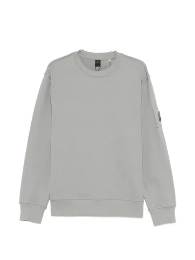 Moose Knuckles Pocket Crewneck Sweater In Gray