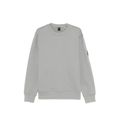 Moose Knuckles Pocket Crewneck Sweater In Gray