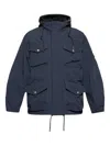 Moose Knuckles Pocket Hooded Jacket In Blue