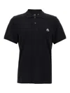 Moose Knuckles Black Polo With Classic Collar And Logo Patch On The Front