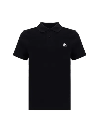 Moose Knuckles Polo Shirts In Black