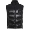 Moose Knuckles Victory Peak Black Nylon Blend Vest In Black