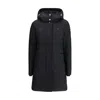Moose Knuckles Black Recycled Polyester Parka In Black