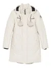 Moose Knuckles Pompom-detail Hooded Coat In Neutral