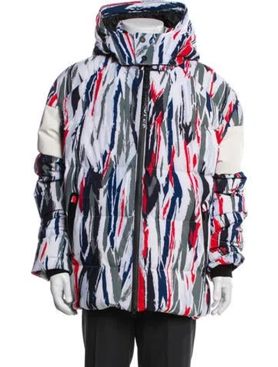 Pre-owned Moose Knuckles Printed Parka In Multi