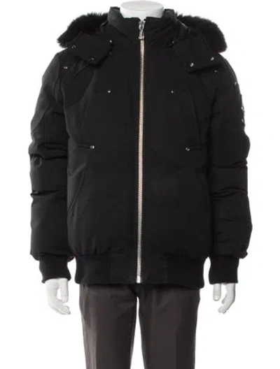 Pre-owned Moose Knuckles Puffer Coat In Black
