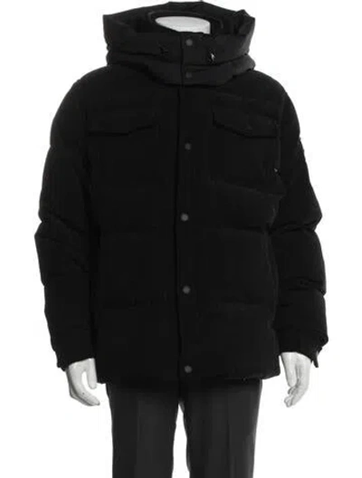 Pre-owned Moose Knuckles Puffer Coat In Black