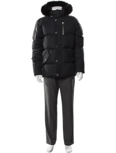 Pre-owned Moose Knuckles Puffer Coat In Black