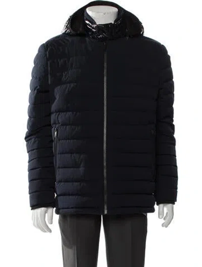 Pre-owned Moose Knuckles Puffer Coat In Blue