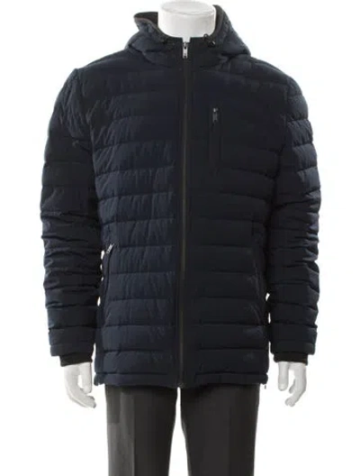 Pre-owned Moose Knuckles Puffer Coat In Blue