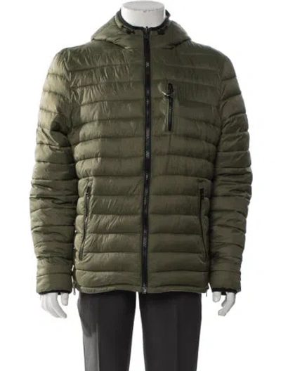 Pre-owned Moose Knuckles Puffer Coat In Green