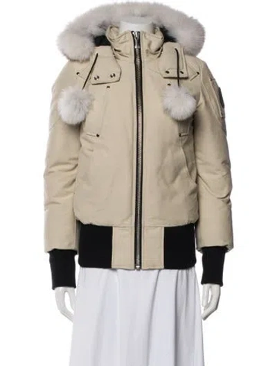 Pre-owned Moose Knuckles Puffer Coat In Neutral