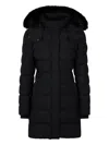Moose Knuckles Watershed 3 Water Resistant 800 Fill Power Down Puffer Coat With Genuine Shearling Tr In Black