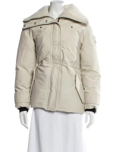 Pre-owned Moose Knuckles Puffer Jacket W/ Tags In Neutral