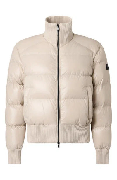 Moose Knuckles Queens 800-fill Power Down Bomber Jacket In Purple