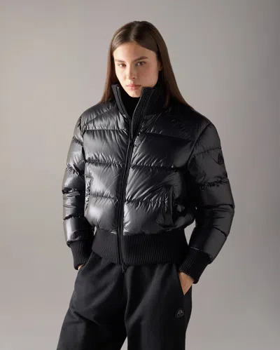 Moose Knuckles Queens Down Bomber In Black