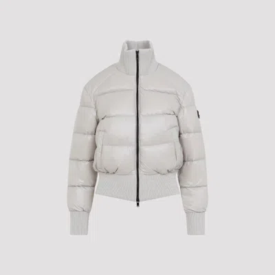Moose Knuckles Queens Mini Bomber Jacket In White