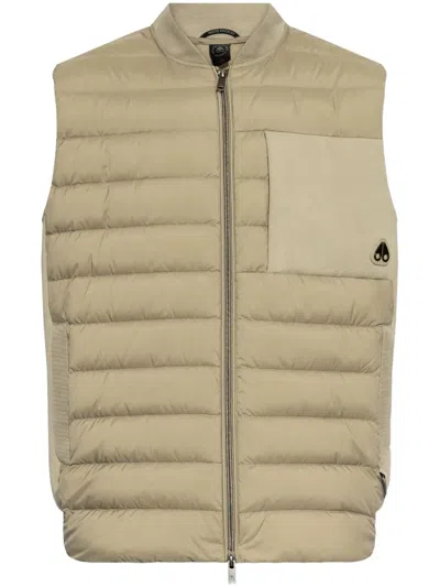 Moose Knuckles Quillted Vest In Neutrals