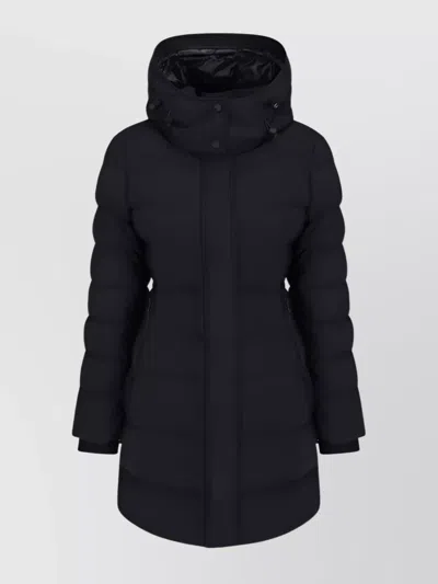 MOOSE KNUCKLES QUILTED COAT HOODED ADJUSTABLE FEATURES