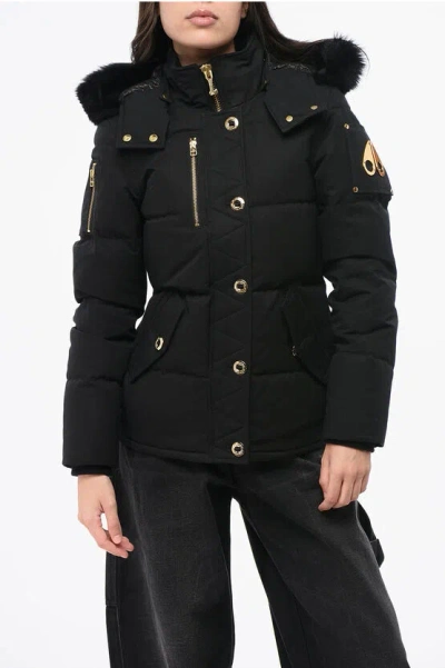 Moose Knuckles Quilted Down Jacket With Golden-effect Details