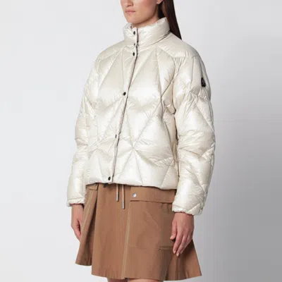 Moose Knuckles Quilted Down Jacket With Iceberg Mini Puffer Finish In White