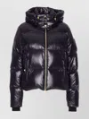 Moose Knuckles Quilted Hooded Down Jacket With Removable Hood In Black