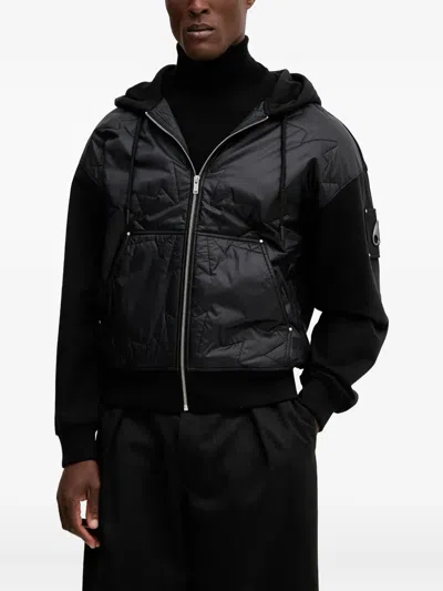 Moose Knuckles Quilted Hooded Jacket In Black