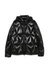 Moose Knuckles Quilted Hooded Jacket In Black