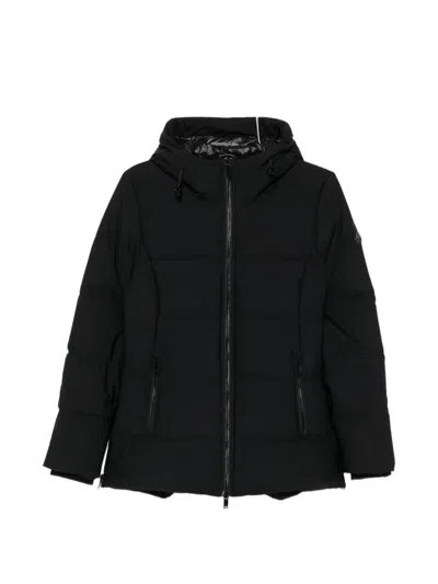 Moose Knuckles Quilted Hooded Jacket In Black