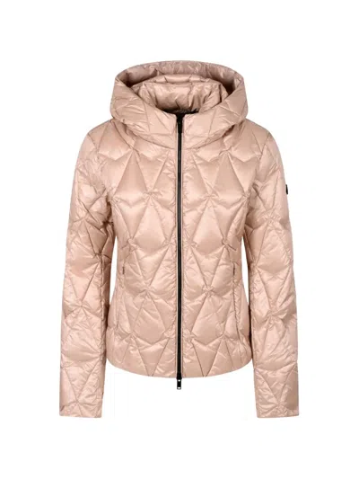 Moose Knuckles Quilted Hooded Jacket In Pink