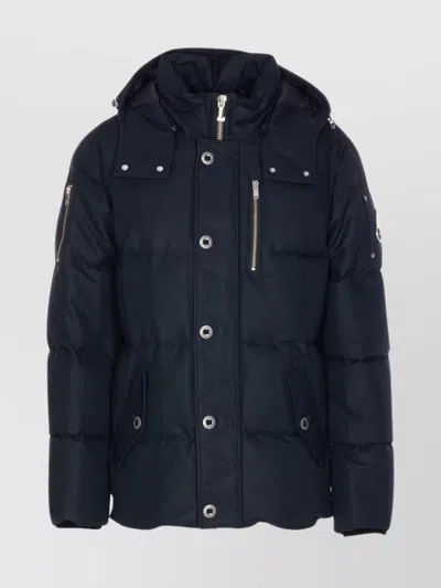 MOOSE KNUCKLES QUILTED HOODED JACKET REMOVABLE HOOD