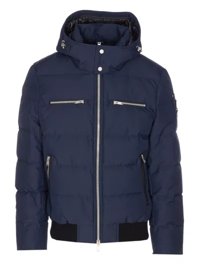 Moose Knuckles Quilted Jacket In Blue