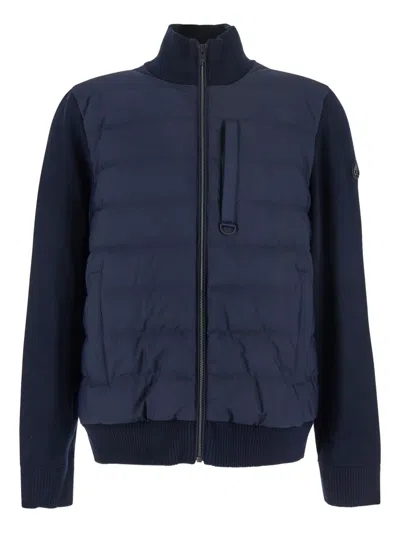MOOSE KNUCKLES QUILTED KNITTED-SLEEVES PADDED JACKET