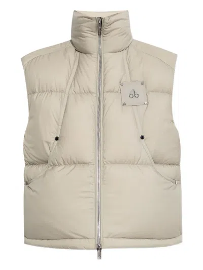 MOOSE KNUCKLES QUILTED LOGO-PLAQUE VEST