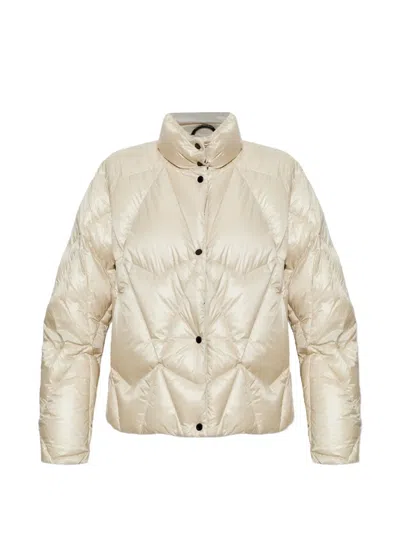 Moose Knuckles Quilted Logo-patch Puffer Jacket In Gray