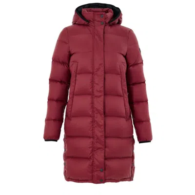 Moose Knuckles Quilted Nylon-cotton Down Jacket In Red