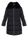 Moose Knuckles Long-sleeved Down Jacket In Black