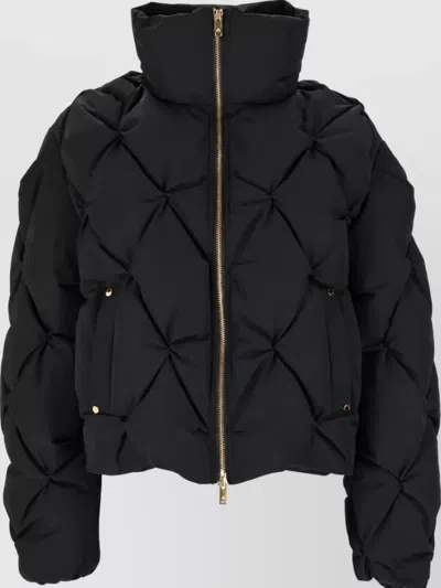 Moose Knuckles Quilted Puffer Coat In Black