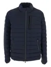 Moose Knuckles Quilted Stand-collar Puffer Jacket In Blue