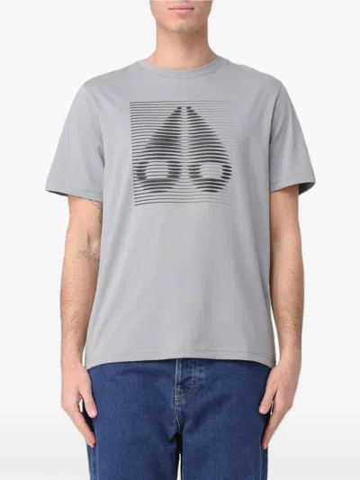 Moose Knuckles Raydaze Logo-print T-shirt In Gray