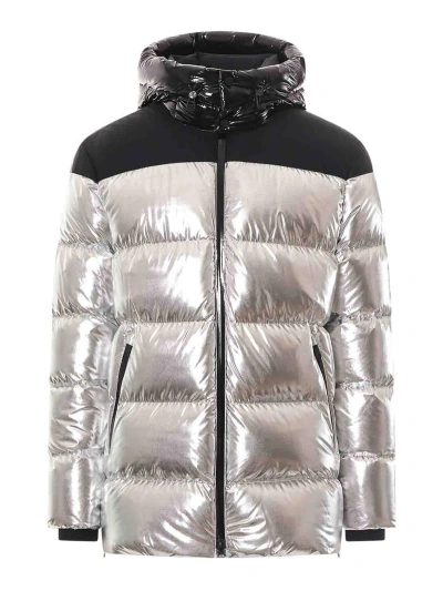 Moose Knuckles Recycled Polyester Jacket In Silver