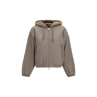 Moose Knuckles Recycled Polyester Women's Sweatshirt In Brown