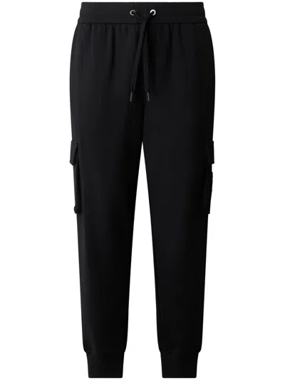 Moose Knuckles Relaxed Black Cargo Jogger Trousers With Adjustable Waistband