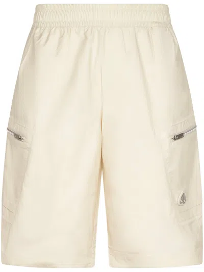 Moose Knuckles Relaxed Fit Cargo Shorts With Zippered Pockets In Neutral