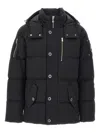 Moose Knuckles Quilted Hooded Jackets Removable Hood In Black