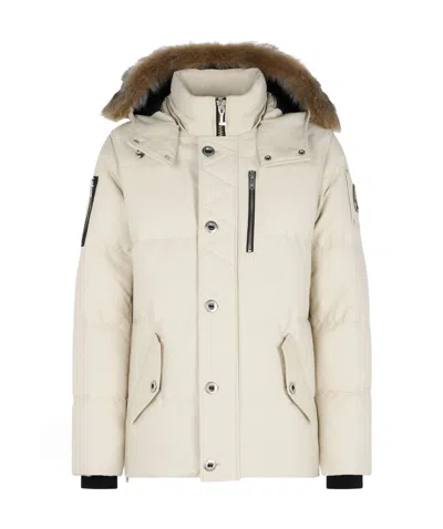 Moose Knuckles Removable-hood Quilted Coat In Neutral