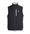 Moose Knuckles Black Sleeveless Jacket With Logo Patch On The Chest In Tech Fabric Man In Black