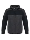 Moose Knuckles Hooded Jacket With Ribbed Texture And Zip Pockets In Black
