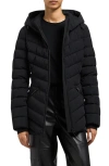 Moose Knuckles Rockcliff Midi Hooded Puffer Jacket In Black